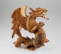 Preview: Chinesischer Drache, mit Flügeln, ca. 10 cm - natur