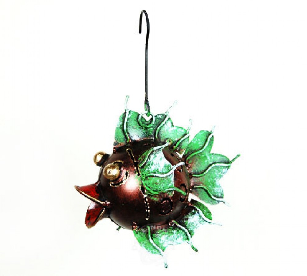 Kugelfisch, mini, grün/bronze -  ⌀ ca. 6 cm