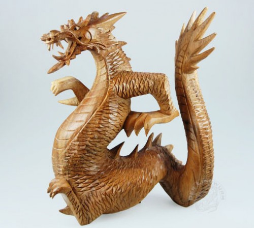 Chinesischer Drachen, ohne Flügel, ca. 20 cm - natur